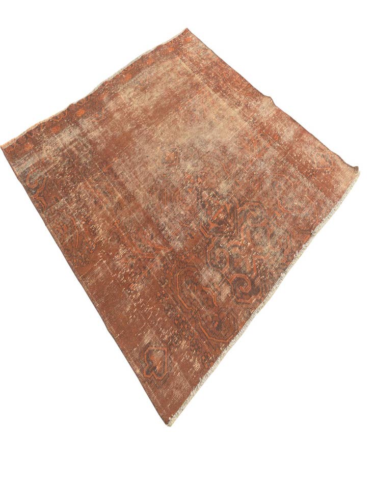 Detail image of  5' 1 x 5' 2  Hand Knotted Ultra Vintage Persian Wool Square Rug