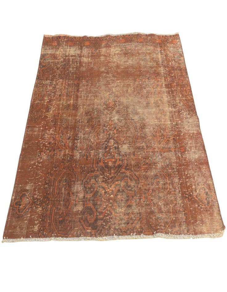 Detail image of  5' 1 x 5' 2  Hand Knotted Ultra Vintage Persian Wool Square Rug