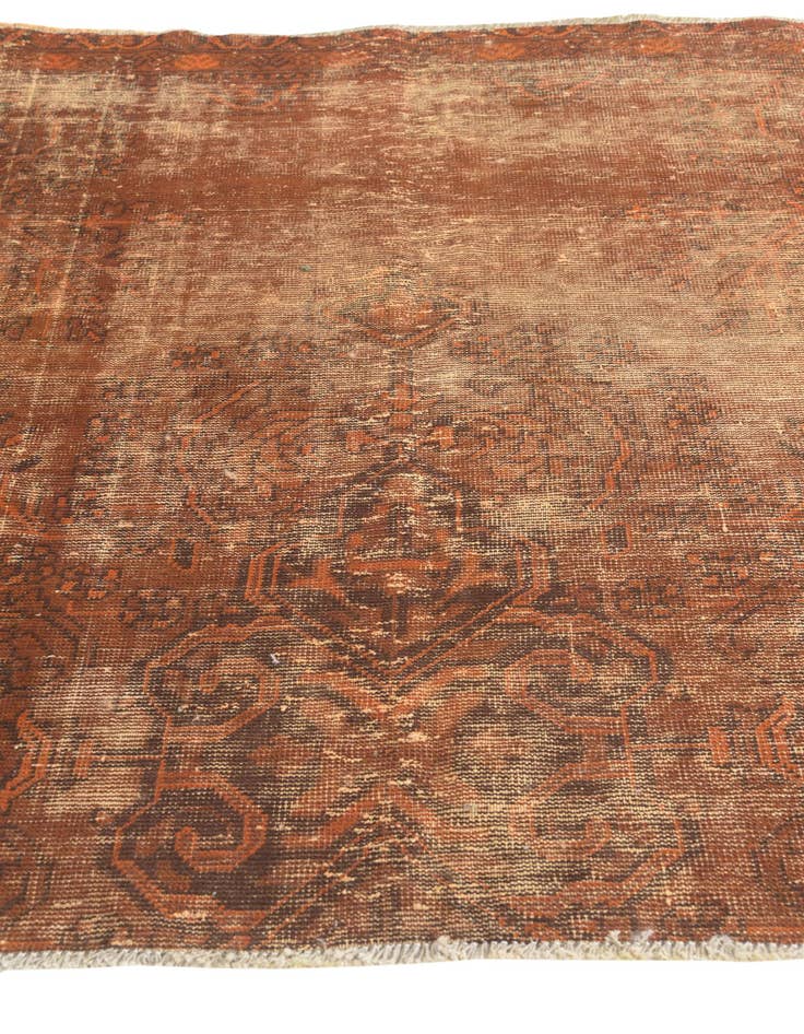 Detail image of  5' 1 x 5' 2  Hand Knotted Ultra Vintage Persian Wool Square Rug