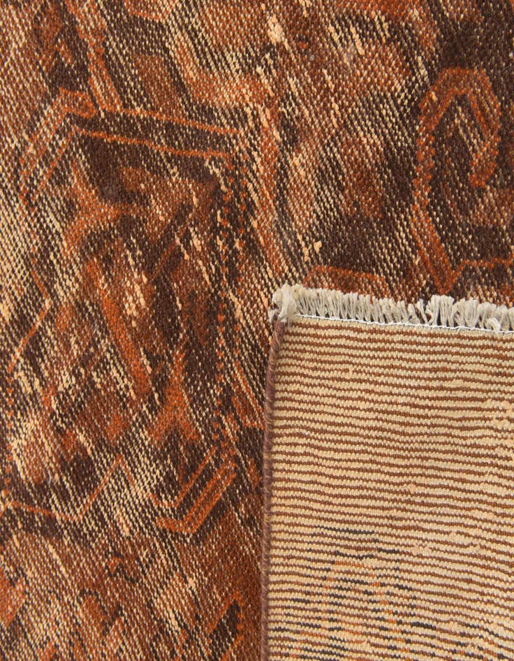 Detail image of  5' 1 x 5' 2  Hand Knotted Ultra Vintage Persian Wool Square Rug