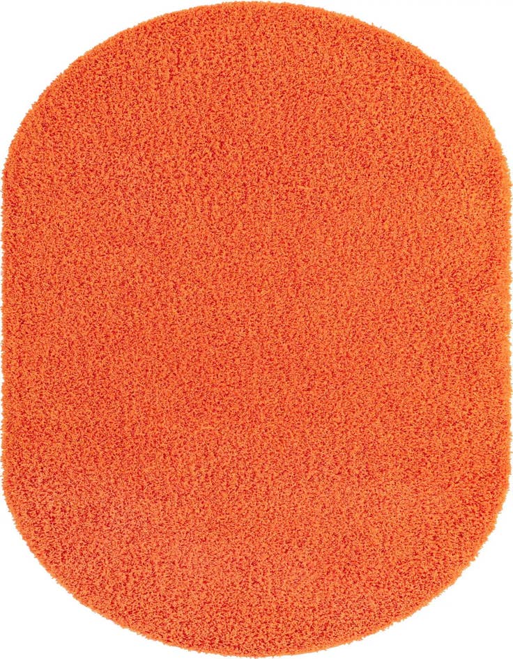 Detail image of  5' 3 x 8' Solid Shag Oval Rug