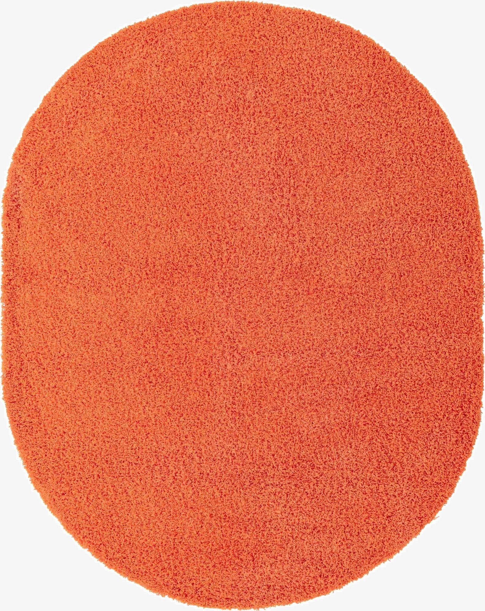  7' 10 x 10' Solid Shag Oval Rug