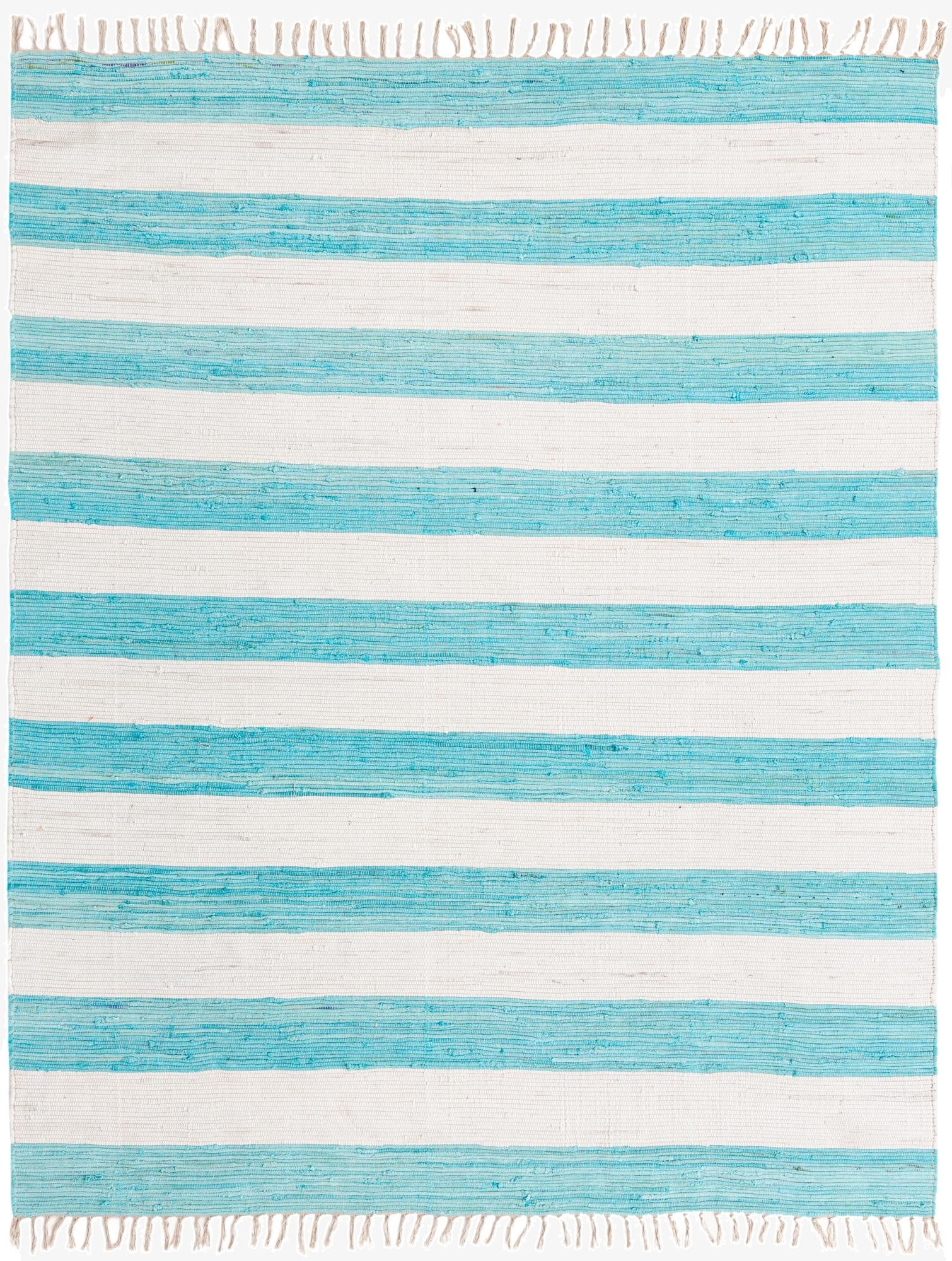  7' 10 x 10'  Hand Woven Chindi Rag Rug