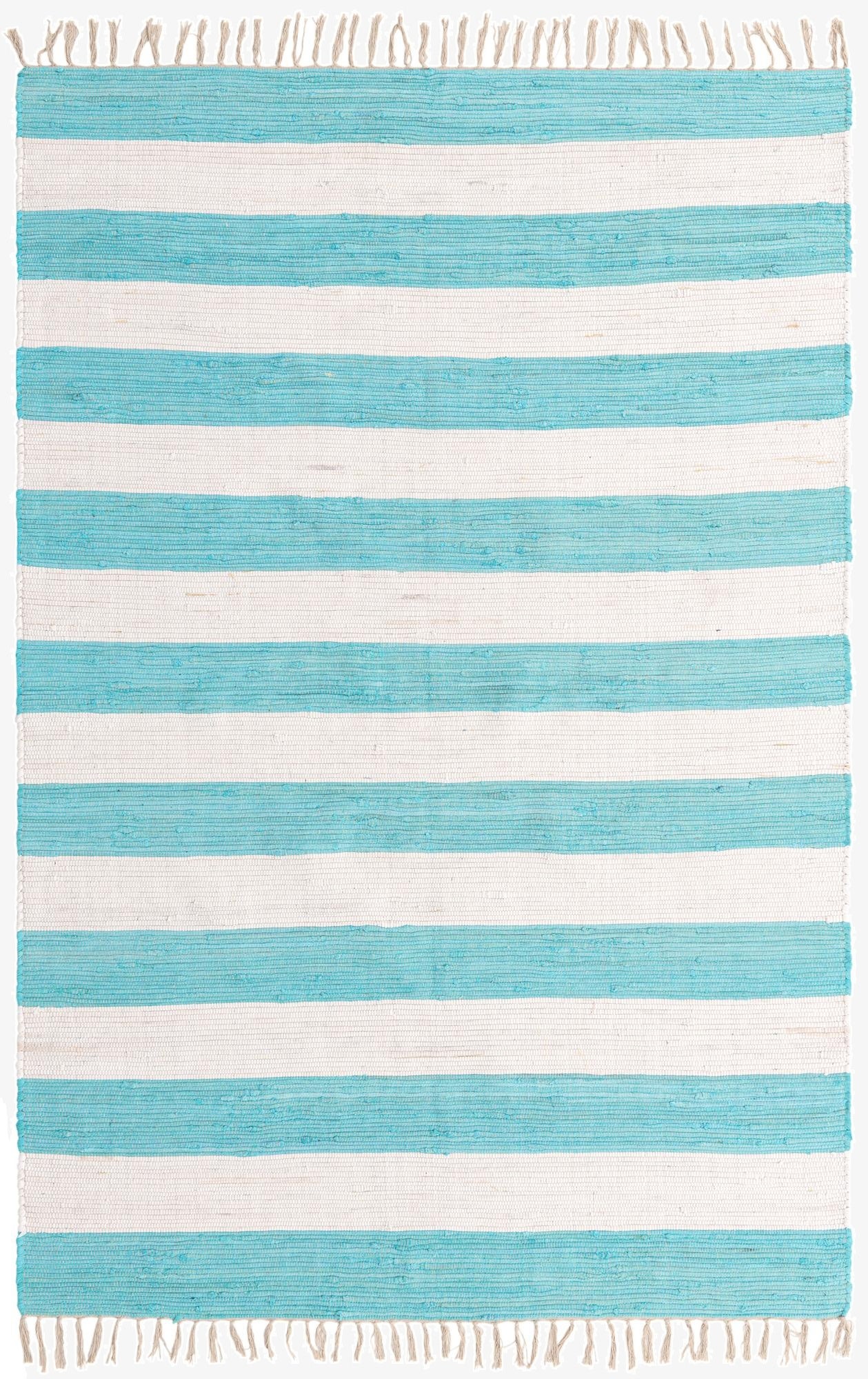  6' 1 x 9'  Hand Woven Chindi Rag Rug