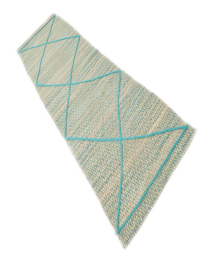 Detail image of  2' 7 x 9' 10  Hand Knotted Darya Wool Runner Rug