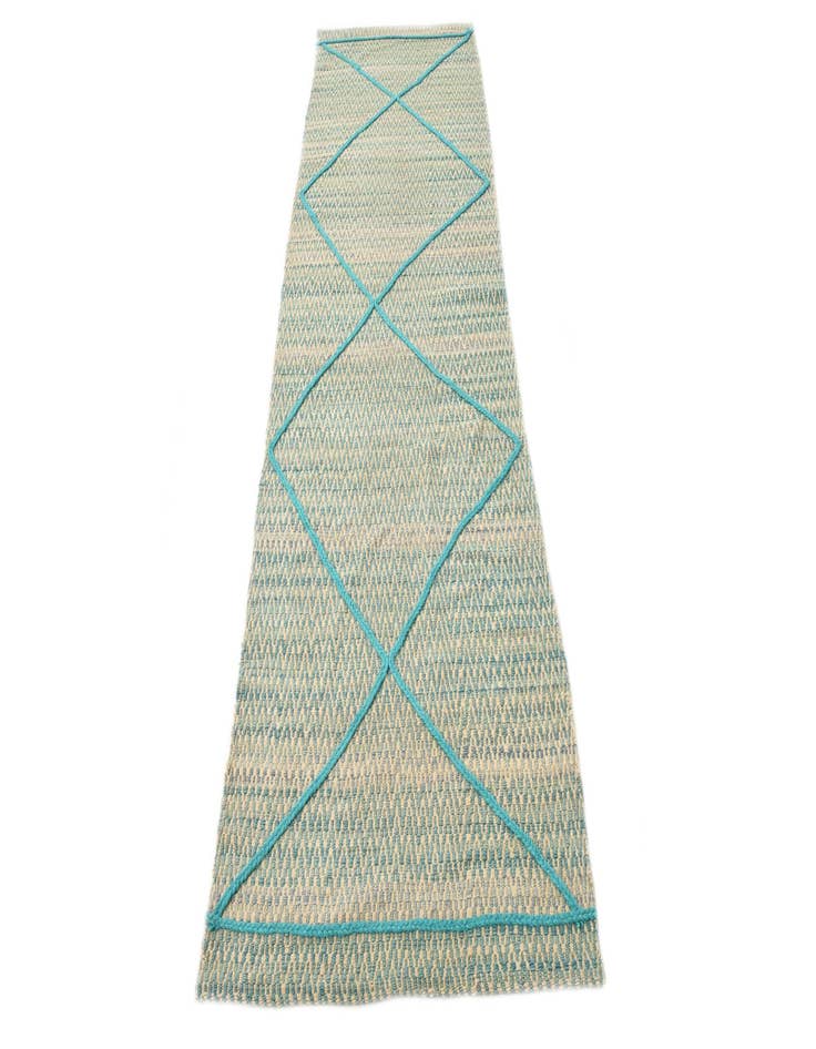 Detail image of  2' 7 x 9' 10  Hand Knotted Darya Wool Runner Rug