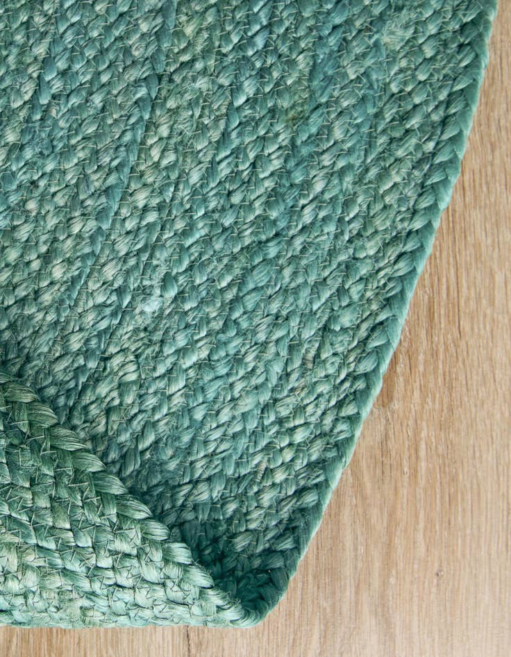 Detail image of 2' 2 x 3' 7 Handmade Braided Jute Hearth Rug