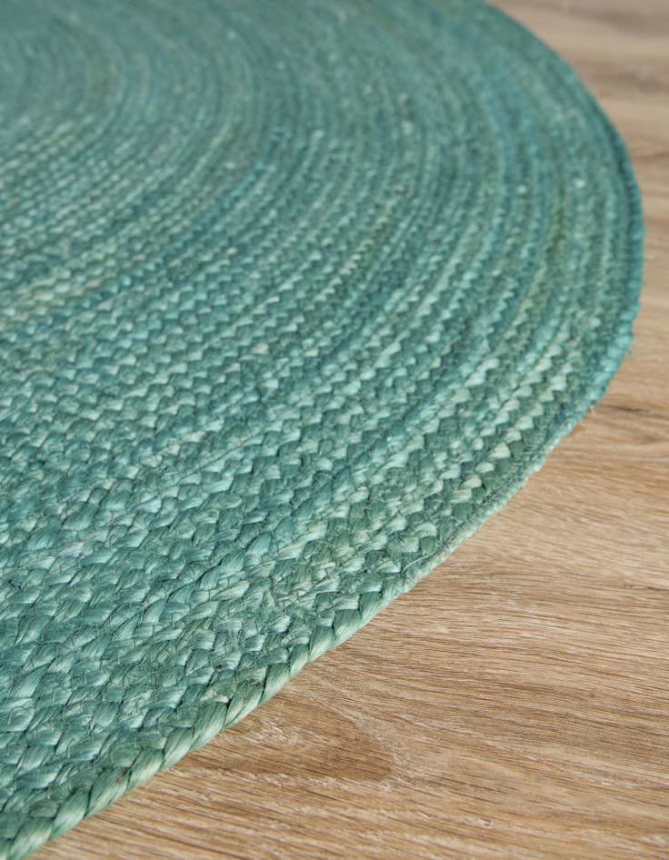 Detail image of 2' 2 x 3' 7 Handmade Braided Jute Hearth Rug