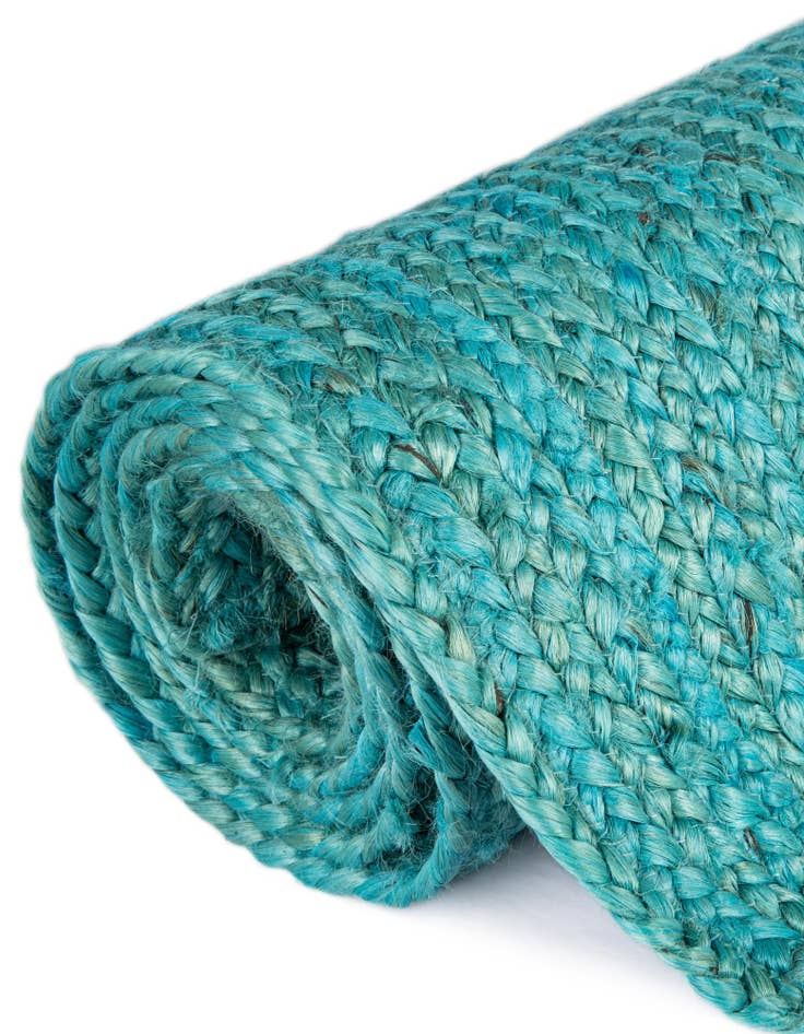 Detail image of  2' 2 x 3' 7  Hand Braided Jute Hearth Rug