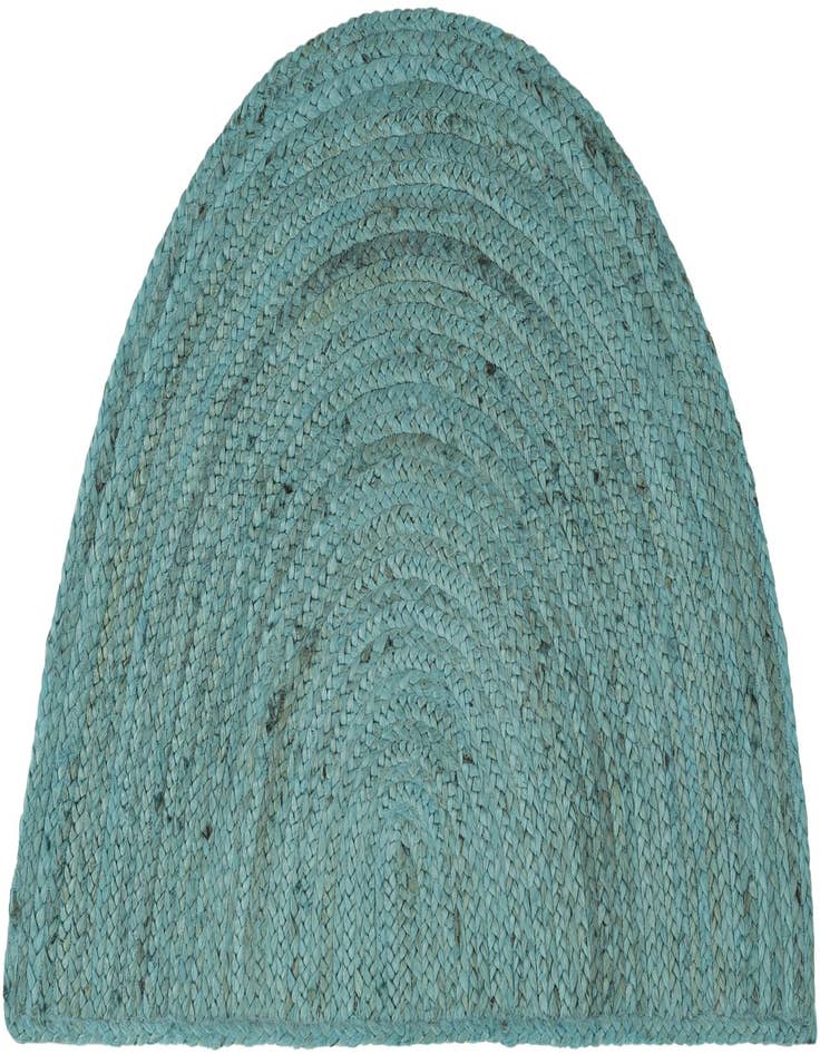 Detail image of  2' 2 x 3' 7  Hand Braided Jute Hearth Rug