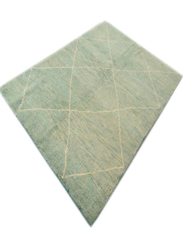 Detail image of  5' 7 x 7' 7  Hand Knotted Moroccan Wool Rug