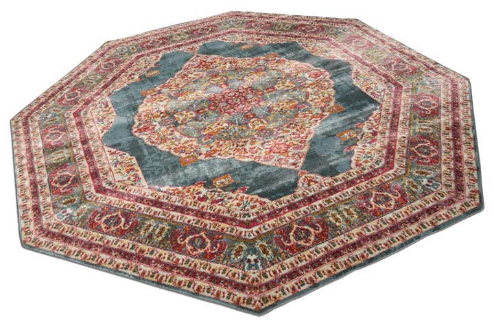 Turquoise 8' 2 x 8' 2 Santiago Octagon Rug | Rugs.com