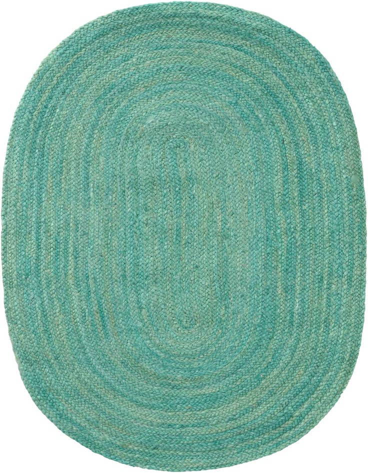 Detail image of 3' 3 x 5' 1 Handmade Braided Jute Oval Rug