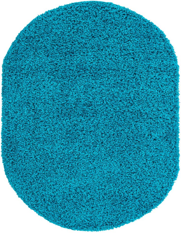 Detail image of  3' x 5' 3 Solid Shag Oval Rug