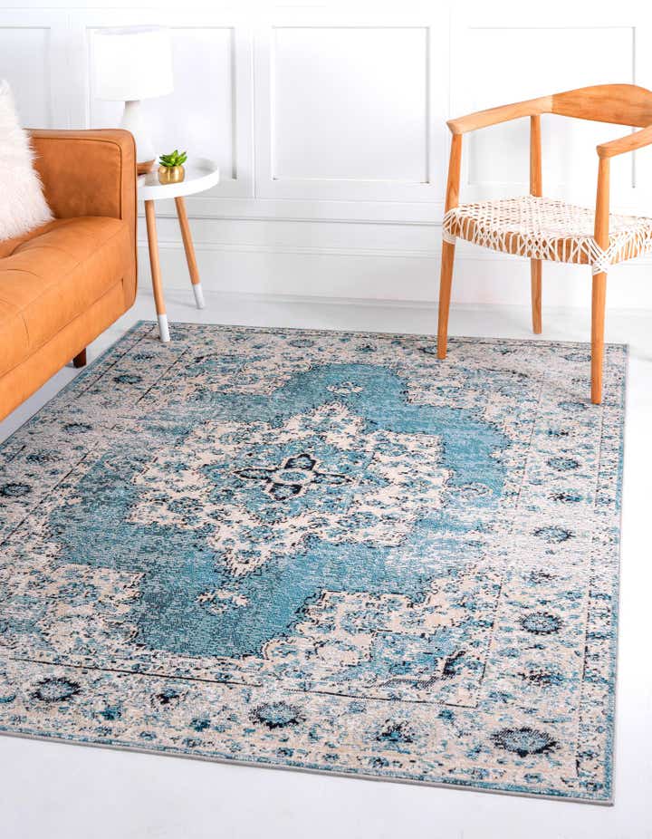 Turquoise 9' x 12' 2 Amulet Rug | Rugs.com