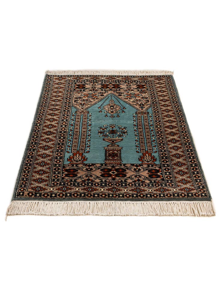 Detail image of  2' 8 x 4' 3  Hand Knotted Bokhara Oriental Wool Rug