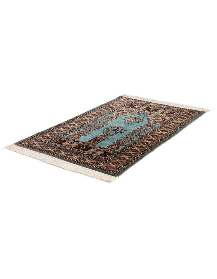 Detail image of  2' 8 x 4' 3  Hand Knotted Bokhara Oriental Wool Rug