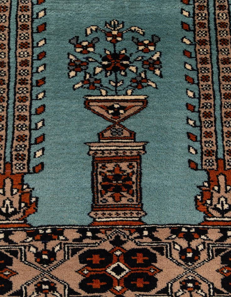 Detail image of  2' 8 x 4' 3  Hand Knotted Bokhara Oriental Wool Rug