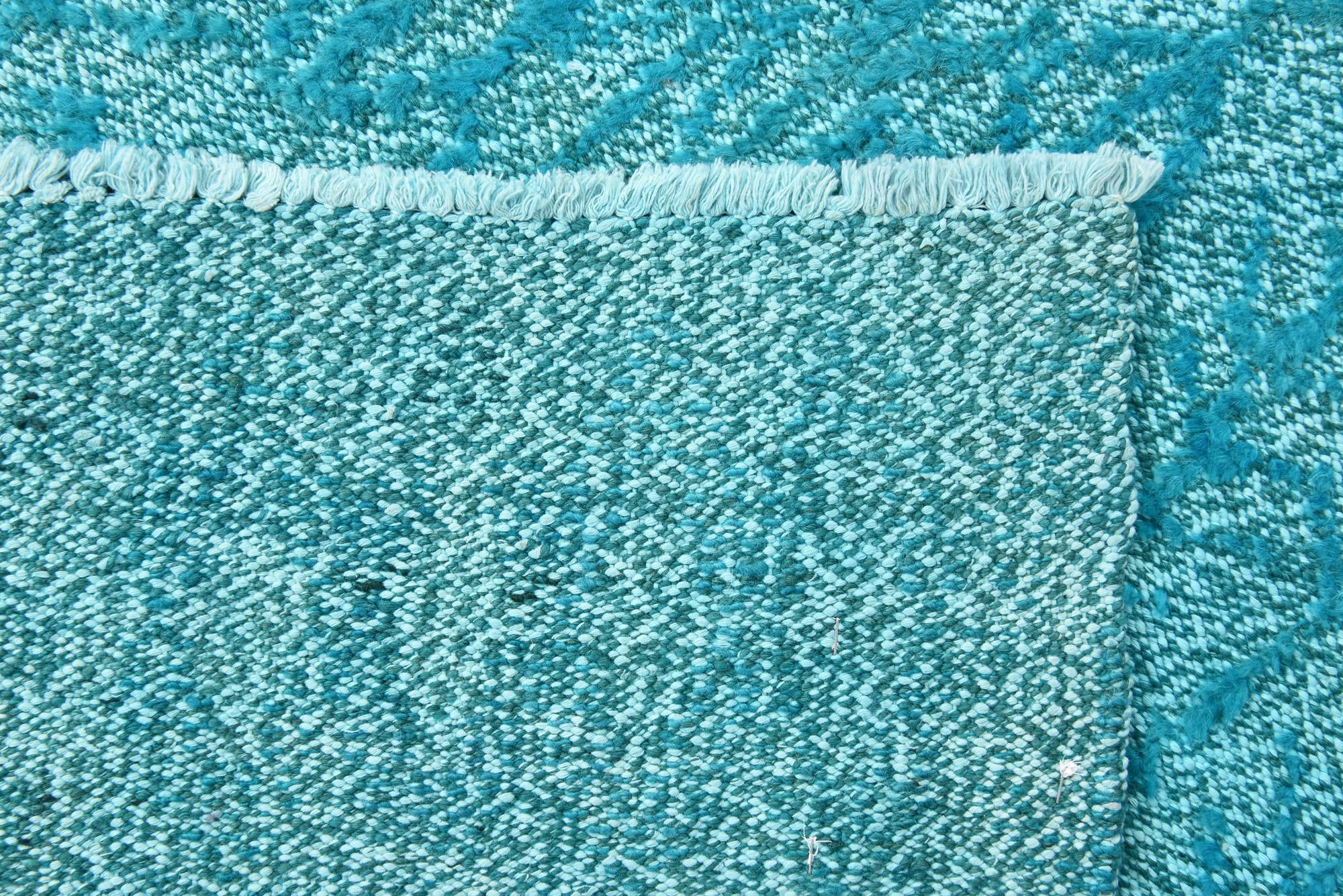 Turquoise 5' 4 x 8' 5 Hand Knotted Darya Wool Rug | Rugs.com