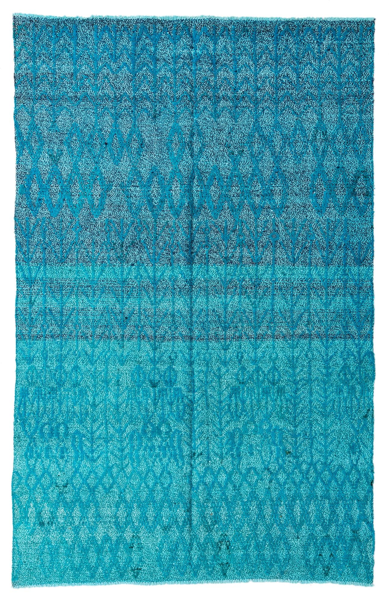 Turquoise 5' 4 x 8' 5 Hand Knotted Darya Wool Rug | Rugs.com