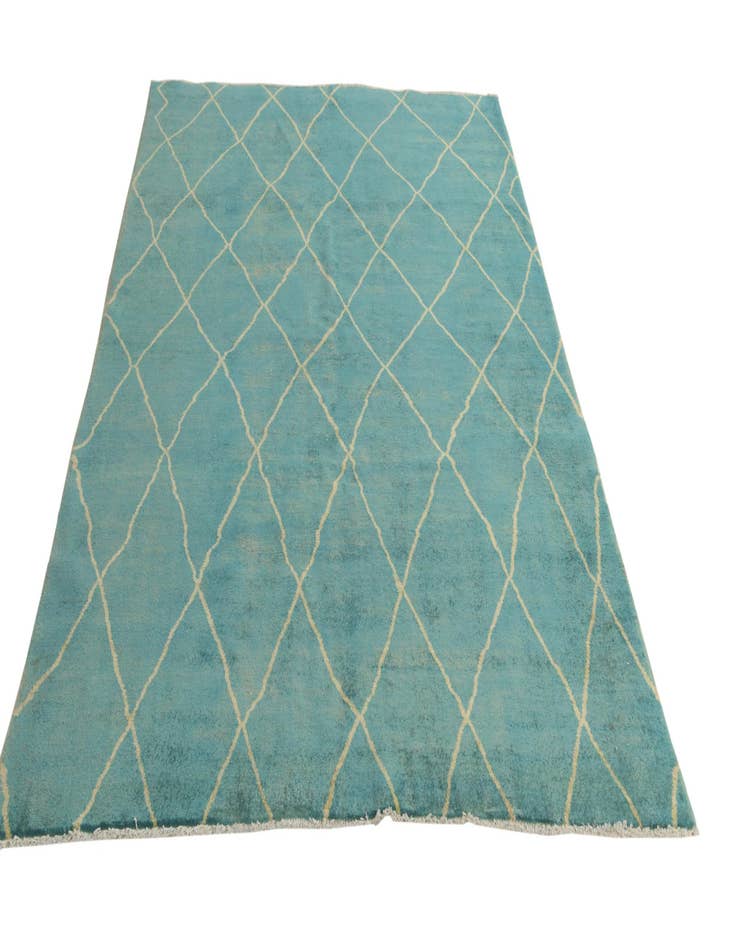 Detail image of  5' 8 x 8'  Hand Knotted Darya Wool Rug