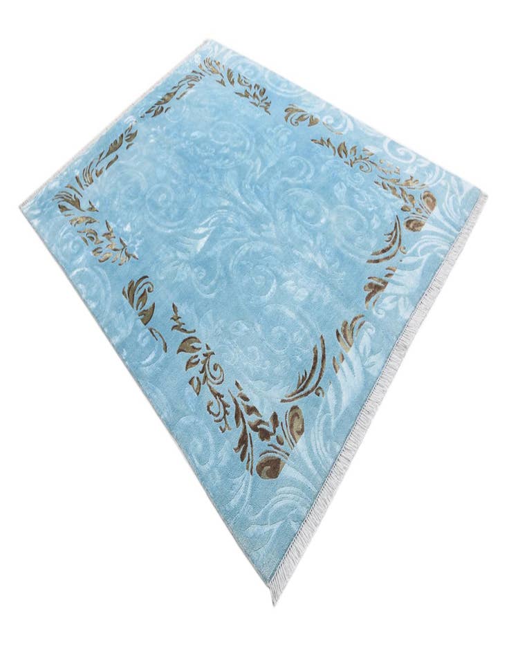 Detail image of  5' 10 x 8'  Hand Knotted Darya Wool Rug