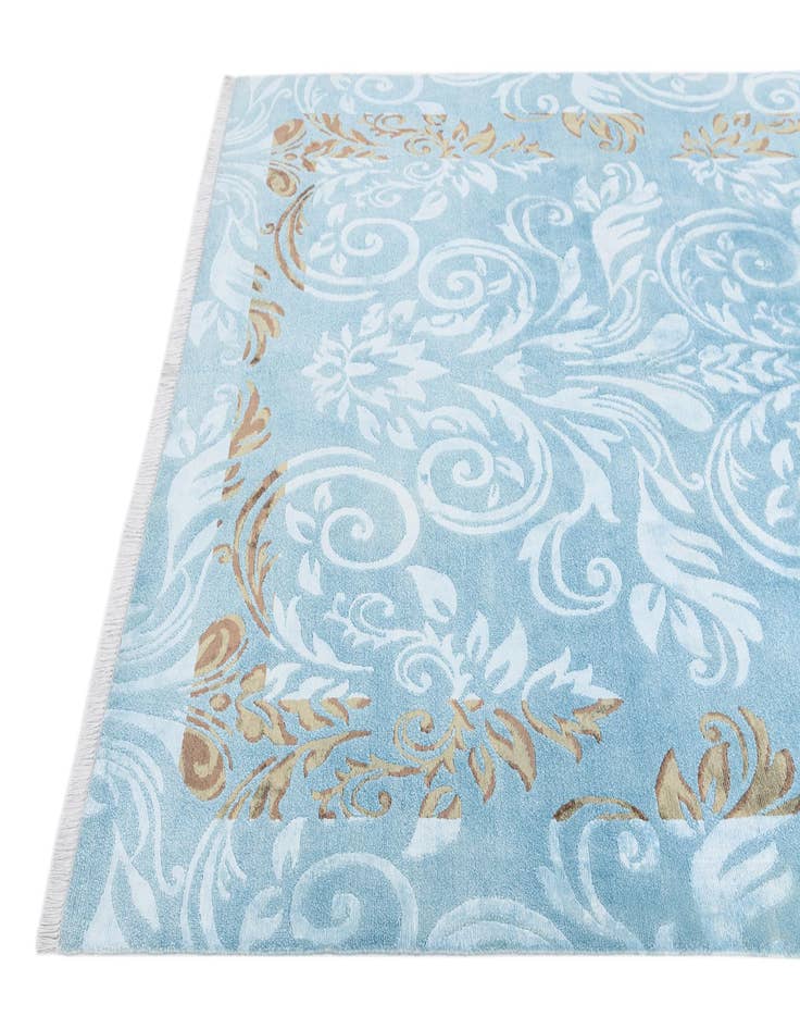 Detail image of  5' 10 x 8'  Hand Knotted Darya Wool Rug