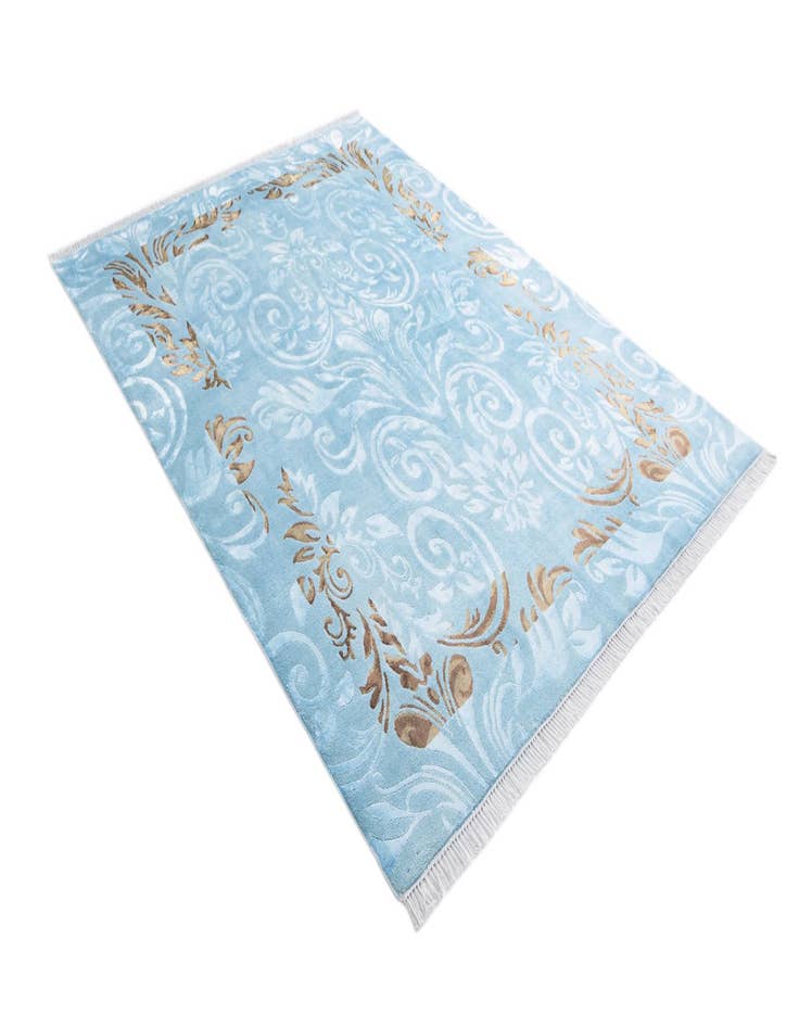 Detail image of  5' 9 x 8'  Hand Knotted Darya Wool Rug