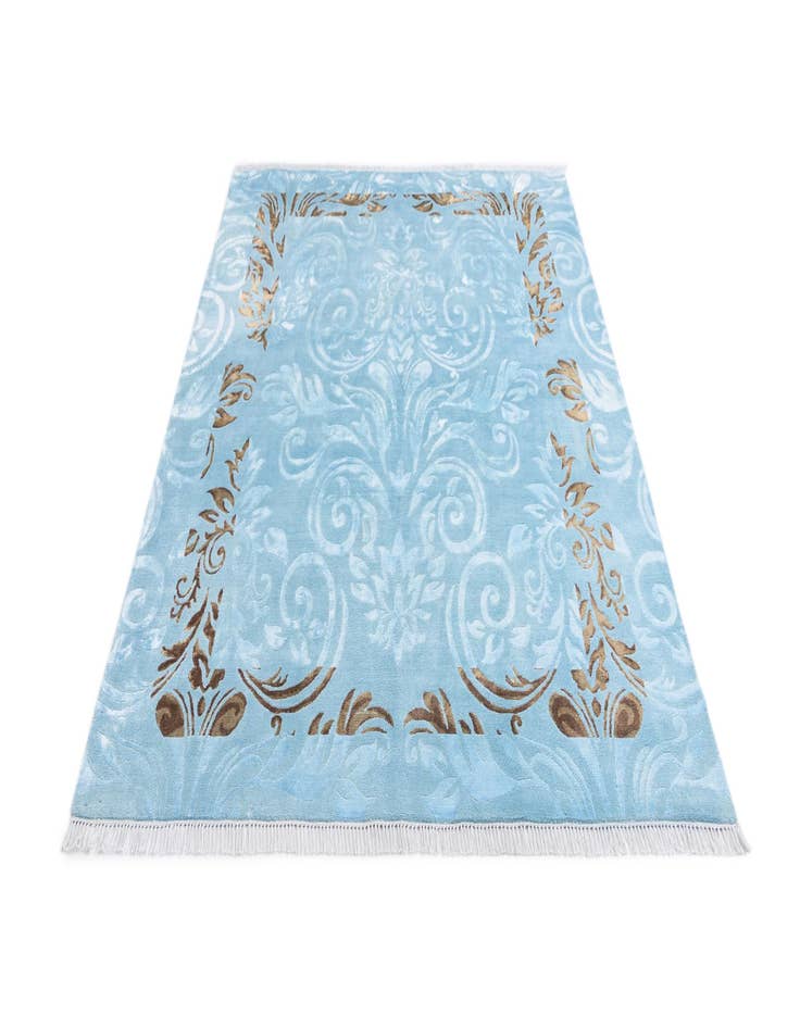 Detail image of  5' 9 x 8'  Hand Knotted Darya Wool Rug