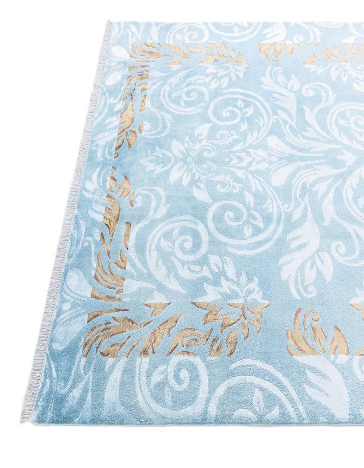 Detail image of  5' 9 x 8'  Hand Knotted Darya Wool Rug