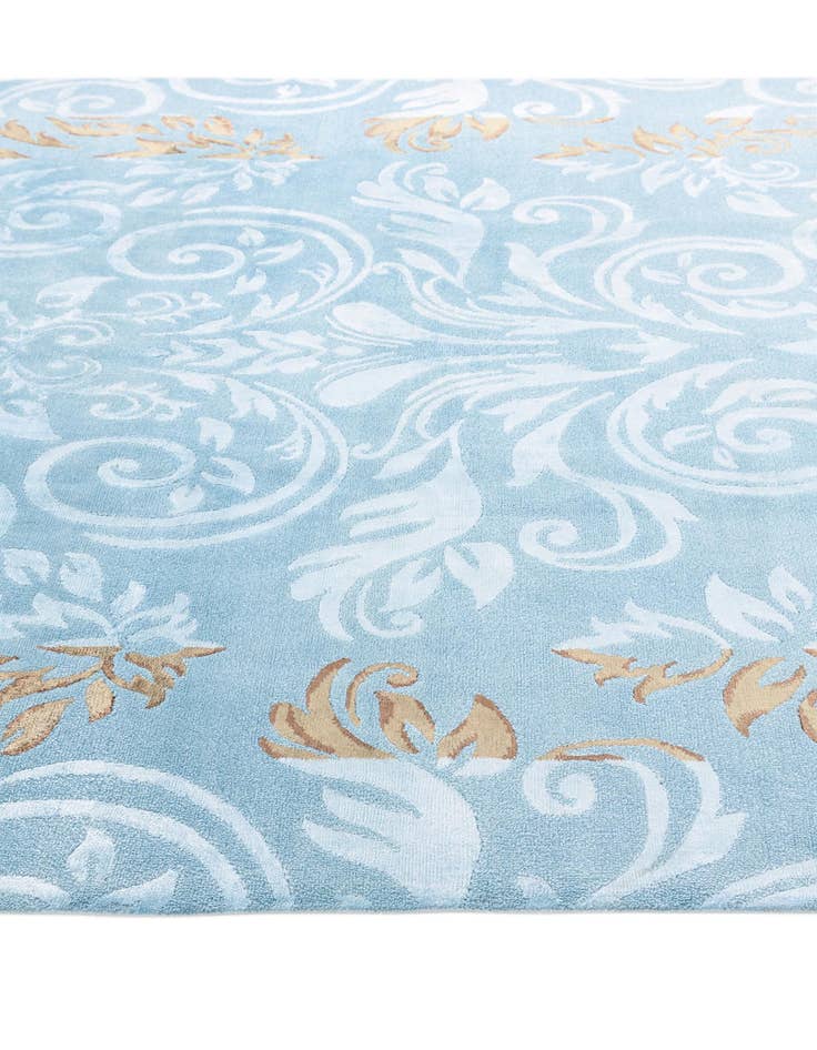 Detail image of  5' 9 x 8'  Hand Knotted Darya Wool Rug