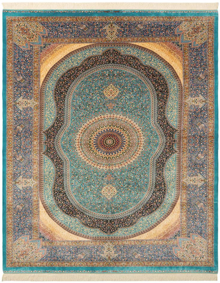 Detail image of  6' 6 x 9' 8 Ghom Design Rug