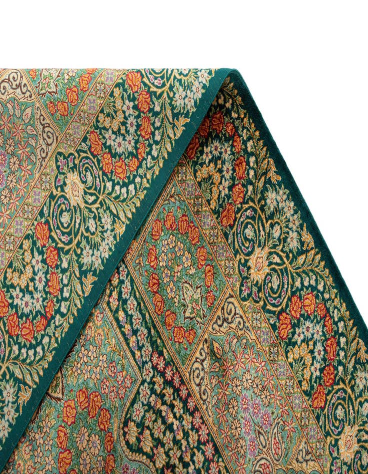 Detail image of  3' 4 x 5' 1 Ghom Silk Rug