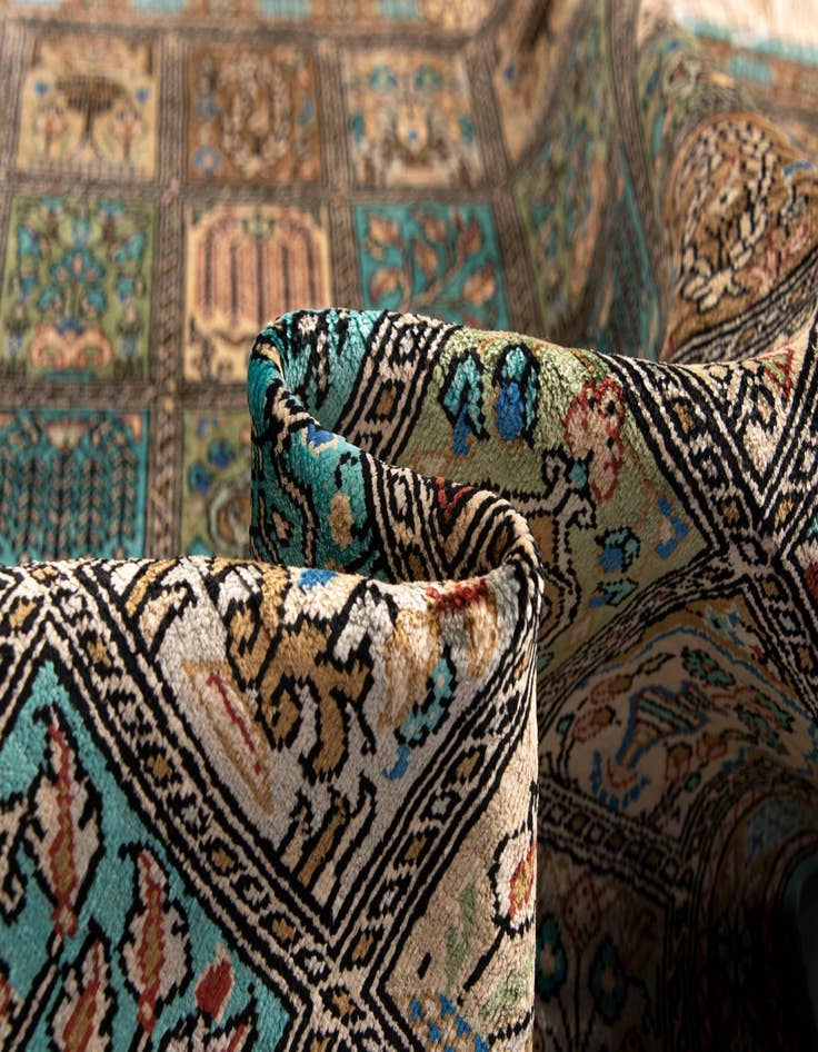 Detail image of  1' 11 x 2' 11 Ghom Silk Rug