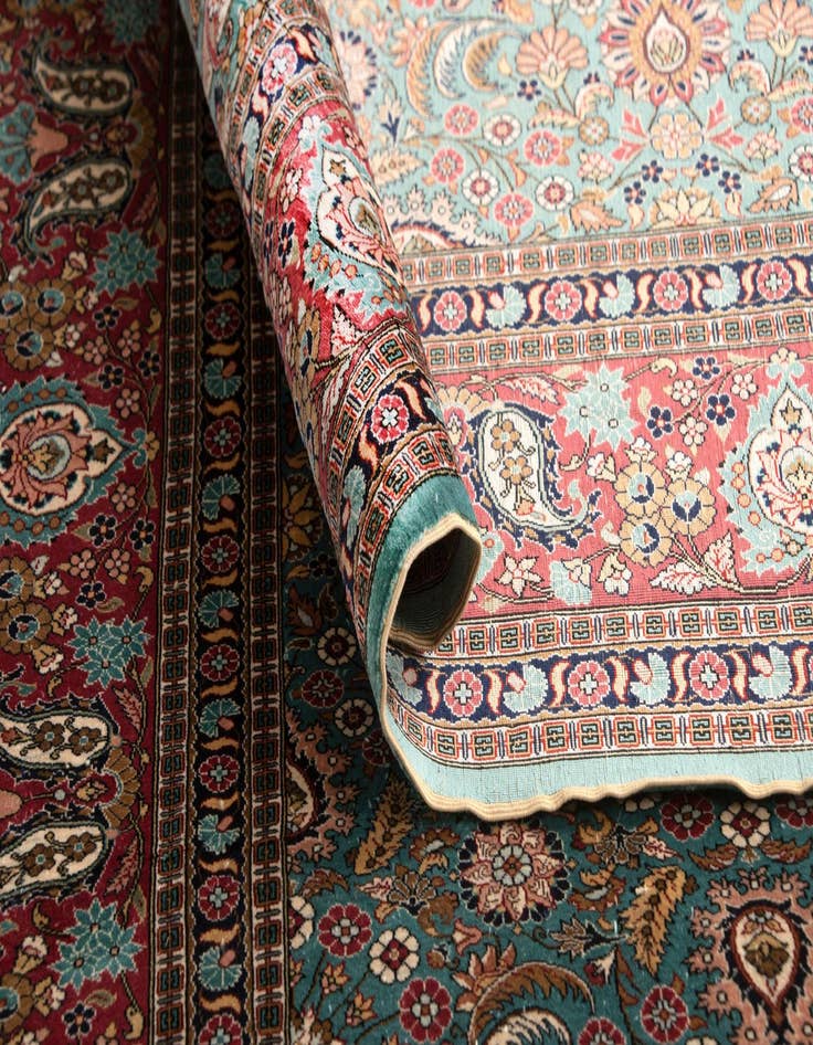 Detail image of  3' 10 x 5' 3  Hand Knotted Hereke Silk Rug