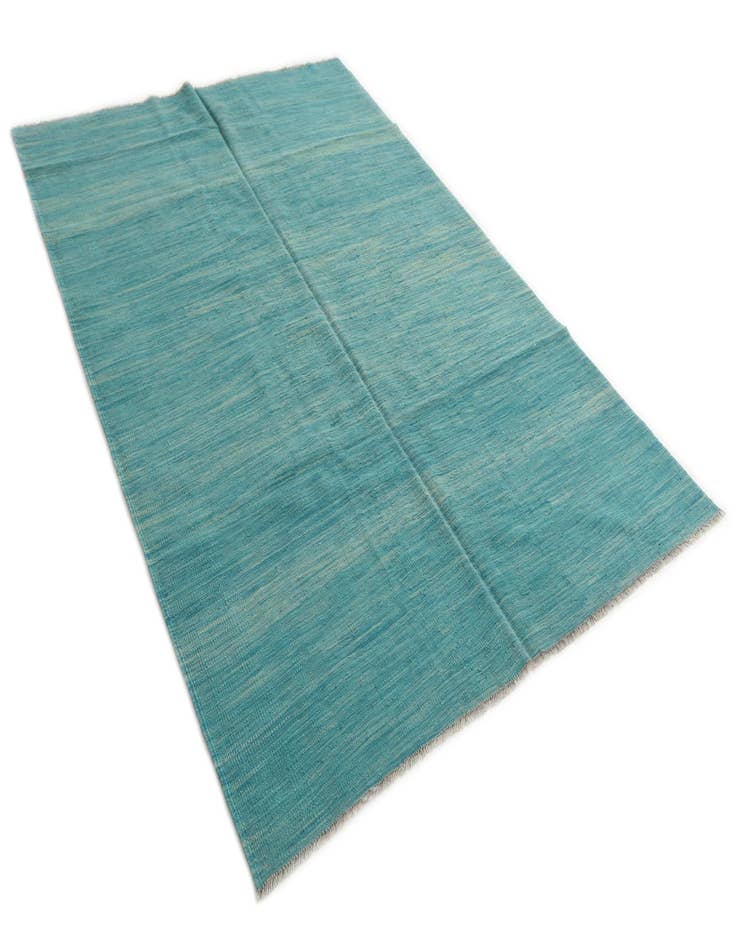 Detail image of  5' 5 x 8'  Hand Woven Kilim Modern Wool Rug