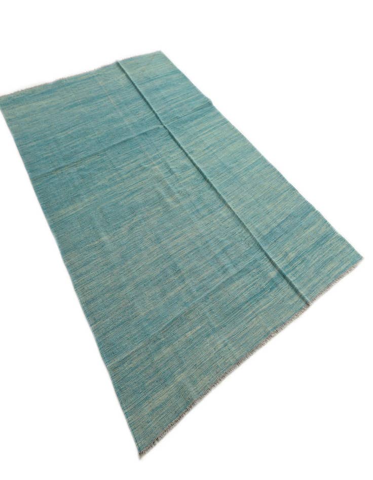 Detail image of  5' 5 x 8'  Hand Woven Kilim Modern Wool Rug