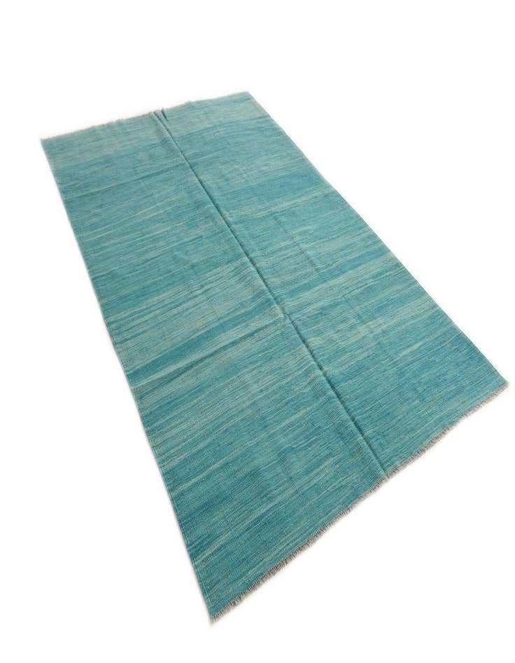 Detail image of  5' 4 x 8'  Hand Woven Kilim Modern Wool Rug