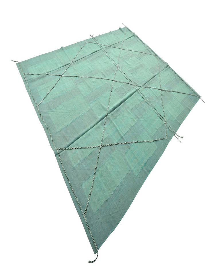 Detail image of  7' 11 x 10' 11  Hand Woven Kilim Modern Wool Rug