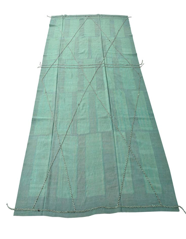 Detail image of  7' 11 x 10' 11  Hand Woven Kilim Modern Wool Rug