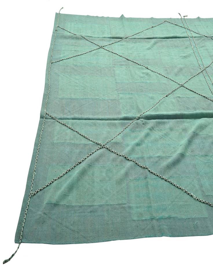 Detail image of  7' 11 x 10' 11  Hand Woven Kilim Modern Wool Rug