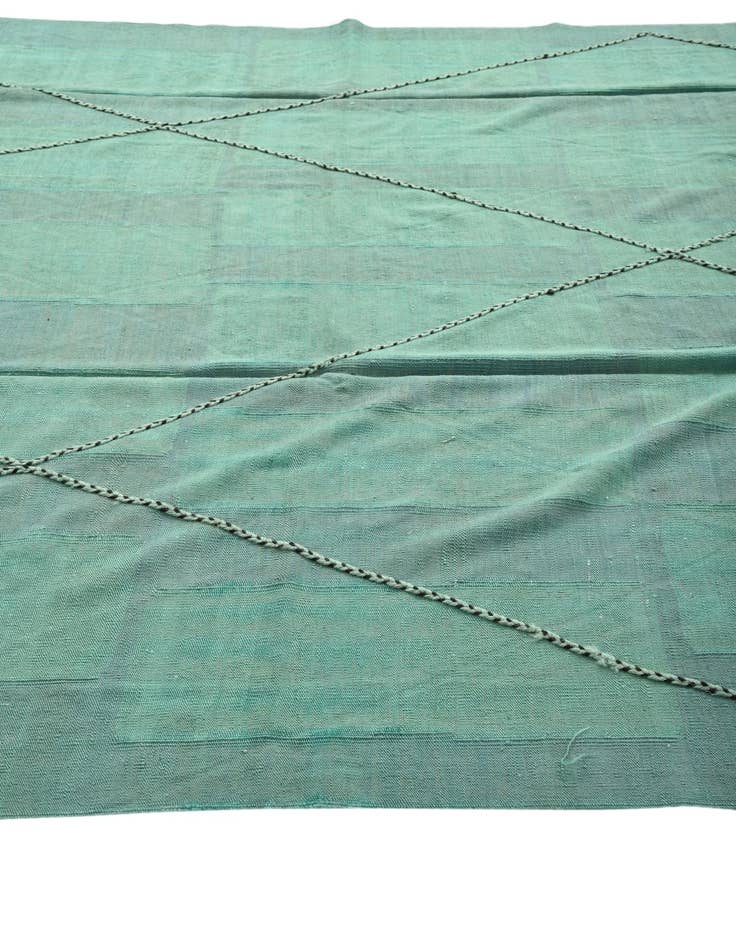 Detail image of  7' 11 x 10' 11  Hand Woven Kilim Modern Wool Rug