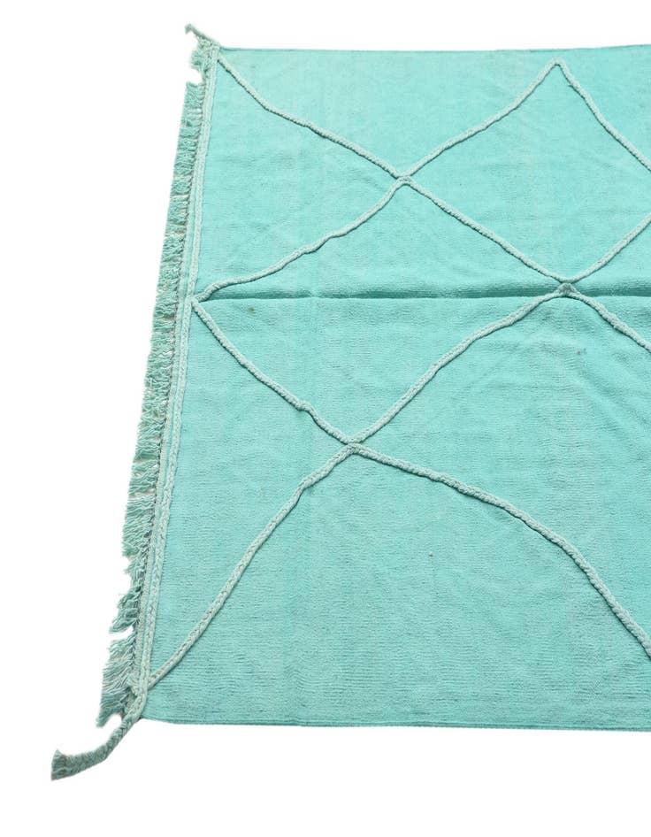 Detail image of  5' 6 x 8' 1  Hand Woven Kilim Modern Wool Rug