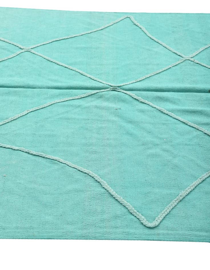 Detail image of  5' 6 x 8' 1  Hand Woven Kilim Modern Wool Rug