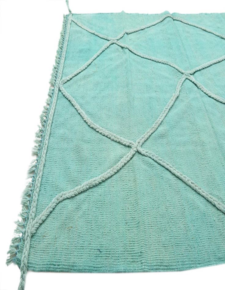 Detail image of  3' 6 x 4' 9  Hand Woven Kilim Modern Wool Rug