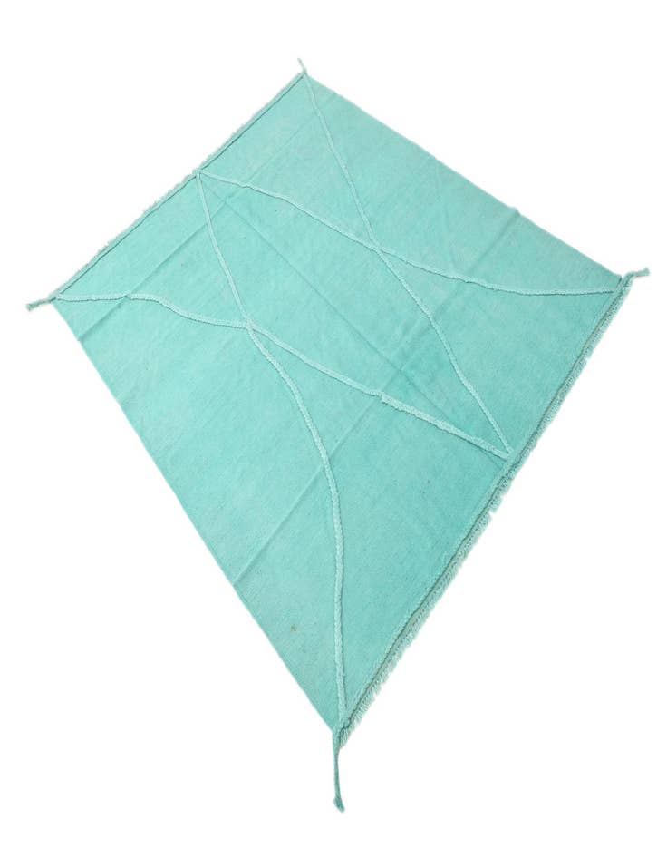 Detail image of  5' 2 x 6' 7  Hand Woven Kilim Modern Wool Rug