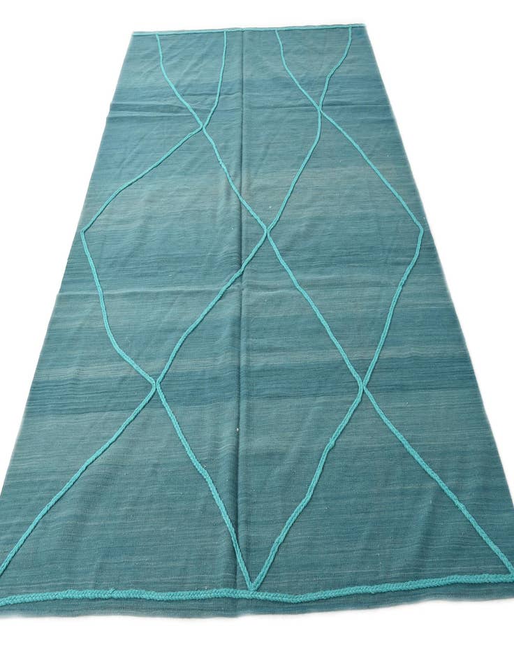 Detail image of  7' x 9' 7  Hand Woven Kilim Modern Wool Rug