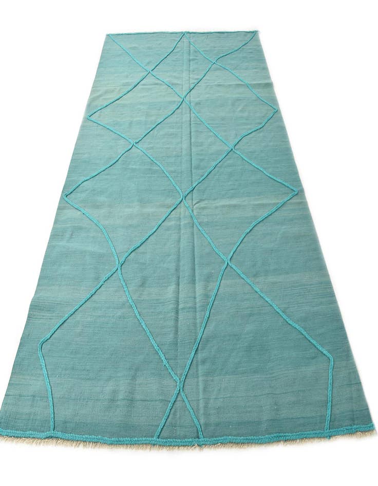 Detail image of  6' 9 x 9' 11  Hand Woven Kilim Modern Wool Rug