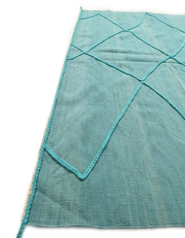 Detail image of  6' 9 x 9' 11  Hand Woven Kilim Modern Wool Rug