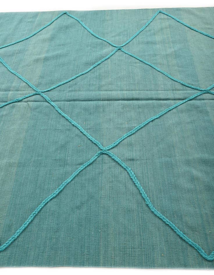 Detail image of  6' 9 x 9' 11  Hand Woven Kilim Modern Wool Rug